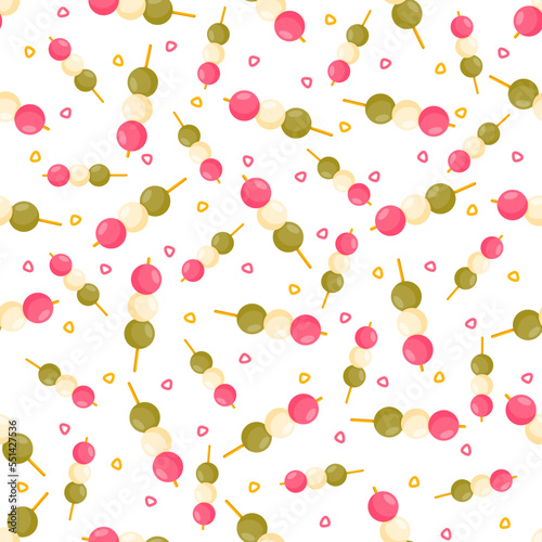 Seamless pattern with Dango, for decoration