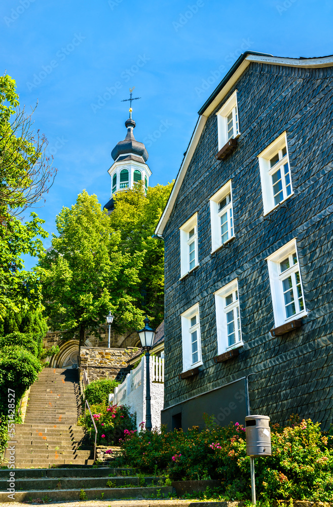 Historic slate houses in Solingen-Grafrath - North Rhine-Westphalia, Germany Historic slate houses in Solingen-Grafrath - North Rhine-Westphalia, Germany