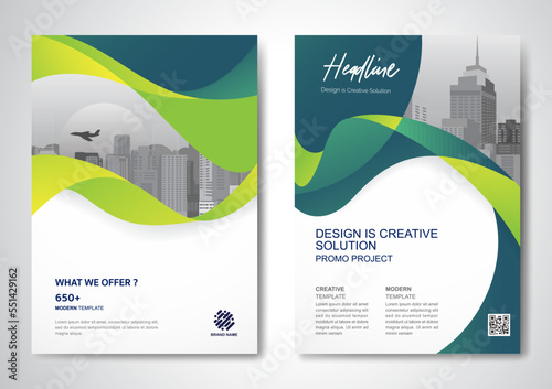 Template vector design for Brochure, AnnualReport, Magazine, Poster, Corporate Presentation, Portfolio, Flyer, infographic, layout modern with color size A4, Front and back, Easy to use.