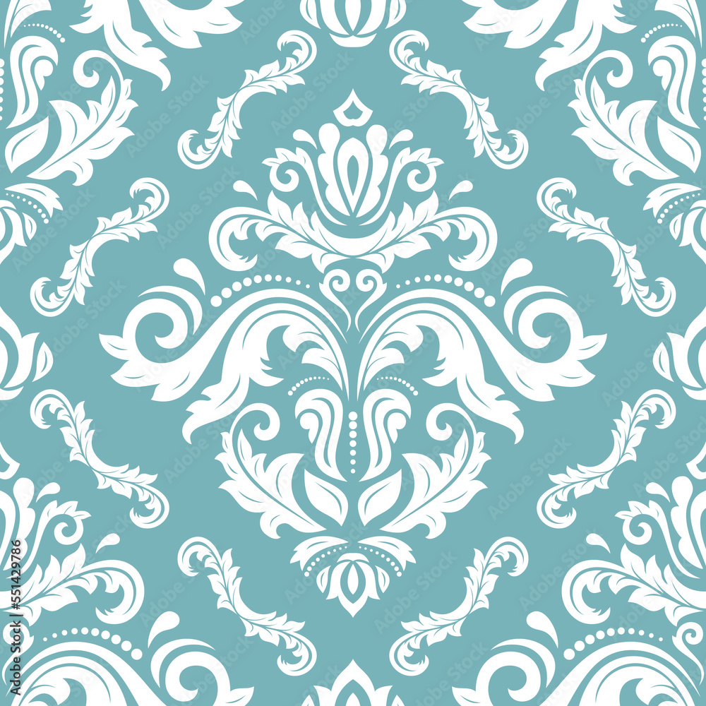 Orient vector classic blue and white pattern. Seamless abstract background with vintage elements. Orient pattern. Ornament for wallpapers and packaging
