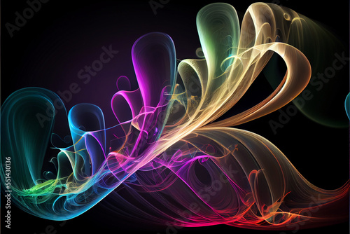 Colorful pattern of light and sound