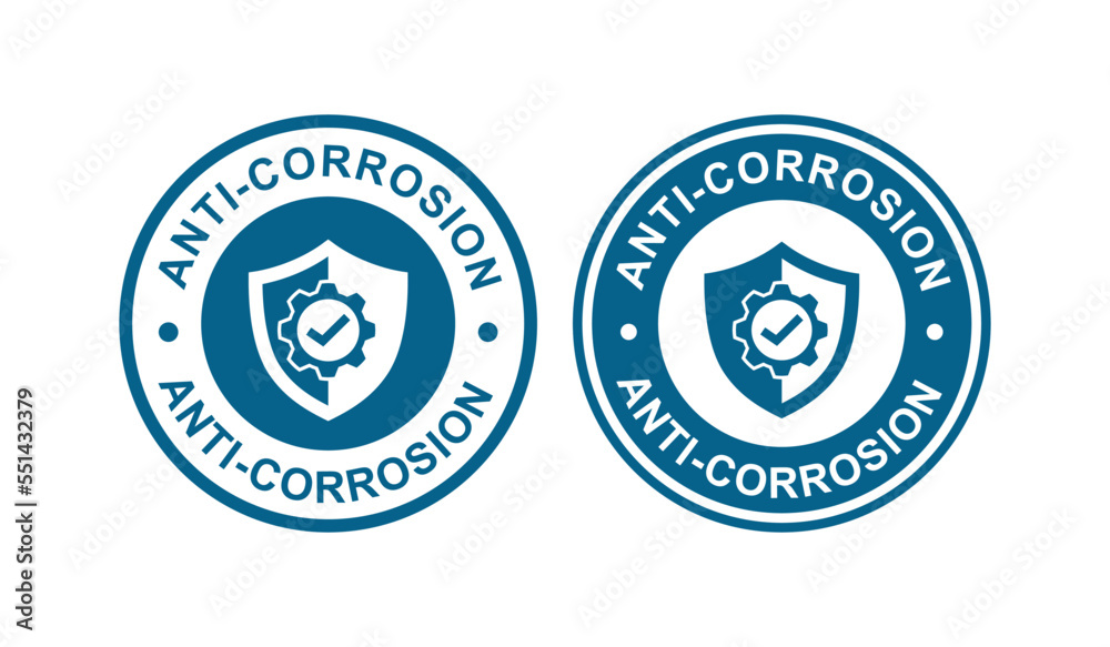 Anti-corrosion logo badge design. Suitable for business, industry and product label Anti-corrosion logo badge design. Suitable for business, industry and product label