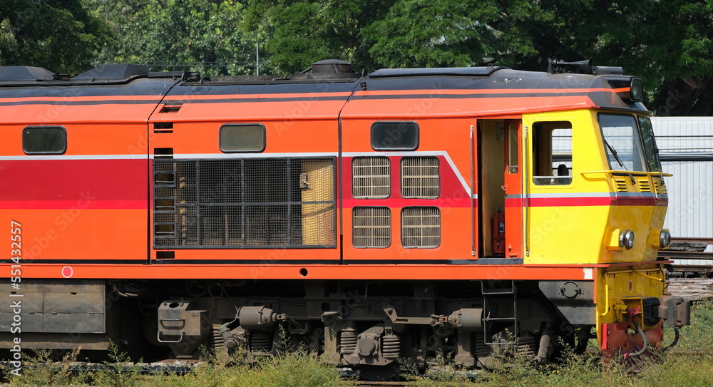 Fototapeta premium Diesel electric locomotive on a shunting line