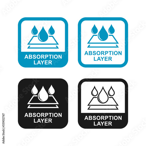 absorption layer vector logo badge set. Suitable for information and product label