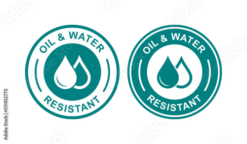 Oil and water resistant circle logo badge. Suitable for product label