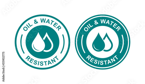 Oil and water resistant circle logo badge. Suitable for product label