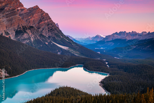 Peyto Lake at Canada's Banff National Park at dawn