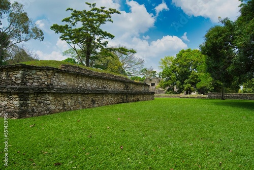 Palenque city ,Chiapas .UNESCO Heritage site. Palenque is thought to have been populated from 226BC to around 799AD. The settlement flourished in the 7th Century under the rule of Lord Pakal.