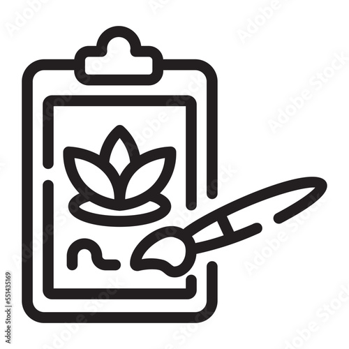 art therapy line icon
