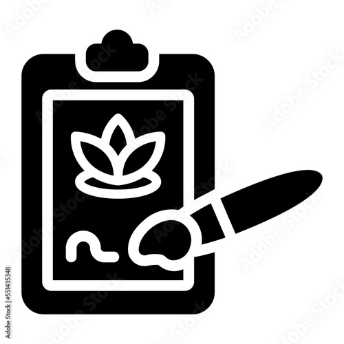 art therapy glyph icon