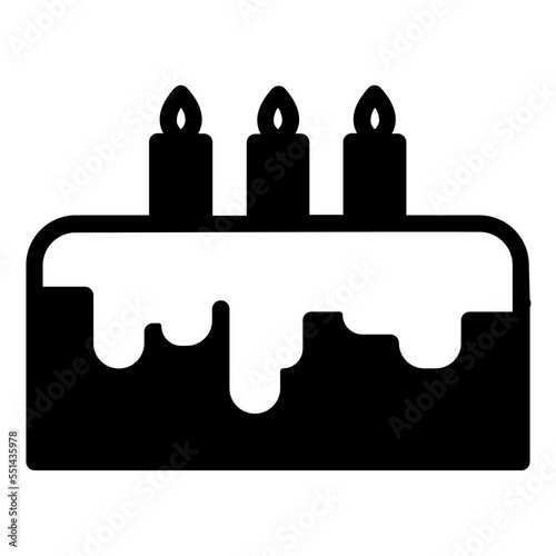 cake glyph icon