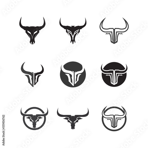 Bull horn logo and symbol template icons app