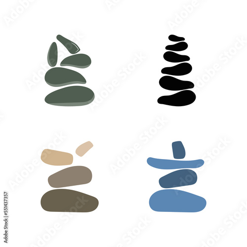 Balanced zen stone logo template