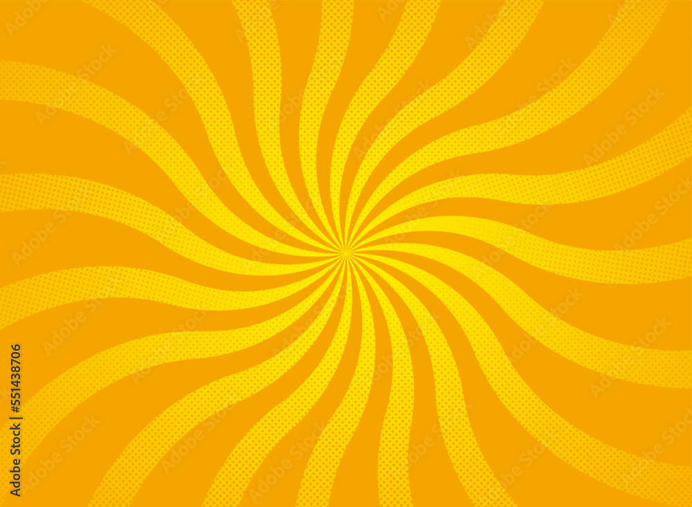 Obraz premium 放射状渦巻きの集中線背景イラスト