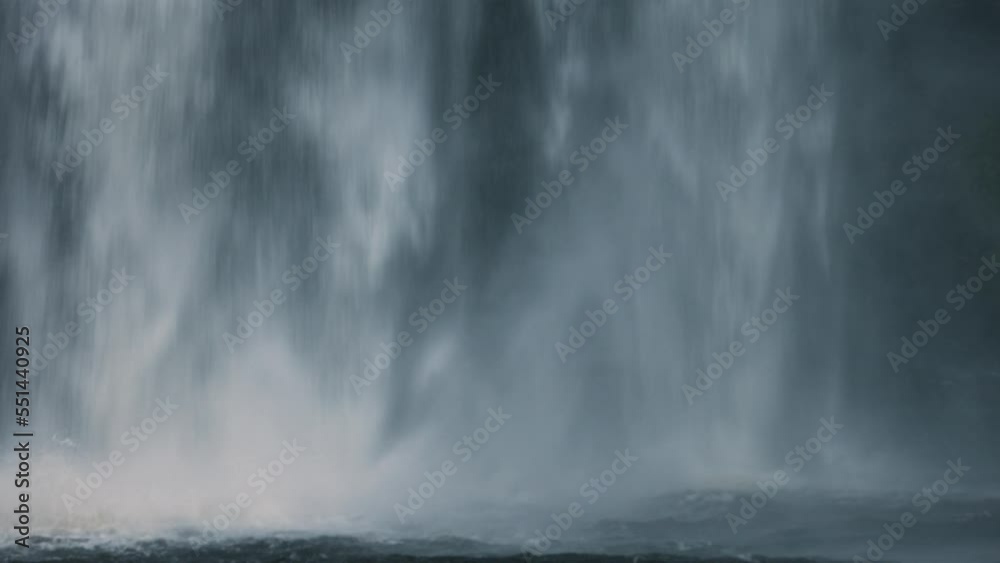 Big White Waterfall Crashing Down with Rough Water Below in Wales UK 4K Big White Waterfall Crashing Down with Rough Water Below in Wales UK 4K