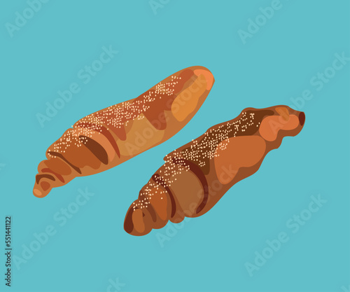 peruvian churros vector illustration