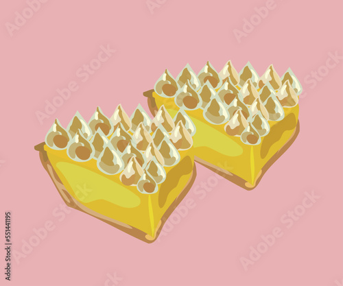 peruvian lemon pie vector illustration