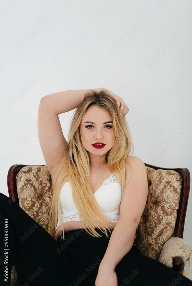 Fashion portrait of a beautiful blonde model Fashion portrait of a beautiful blonde model
