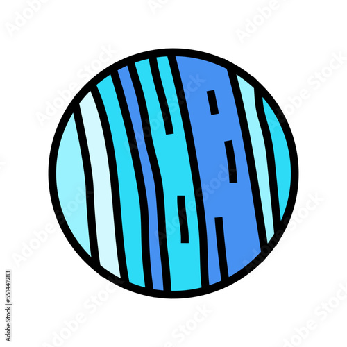 uranus planet color icon vector. uranus planet sign. isolated symbol illustration