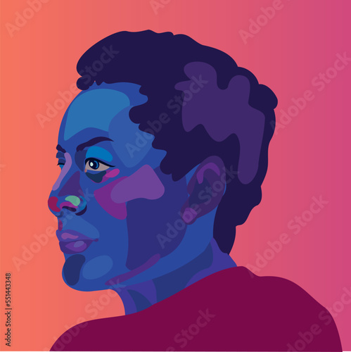 peruvian black woman vector illustration art