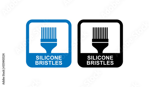 Silicone bristles badge logo template. Suitable for information 