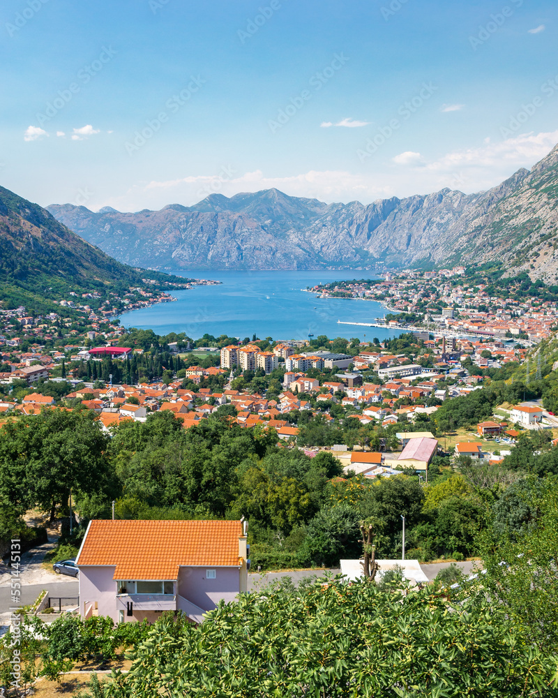 Kotor, Montenegro. Bay of Kotor bay is one of the most beautiful places on Adriatic Sea, medieval towns and scenic mountains Kotor, Montenegro. Bay of Kotor bay is one of the most beautiful places on Adriatic Sea, medieval towns and scenic mountains