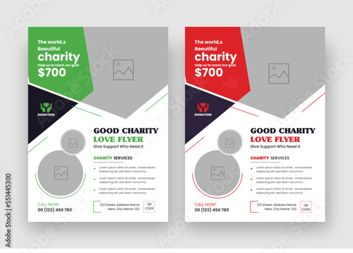 Open Donation Flyer, Charity flyer template