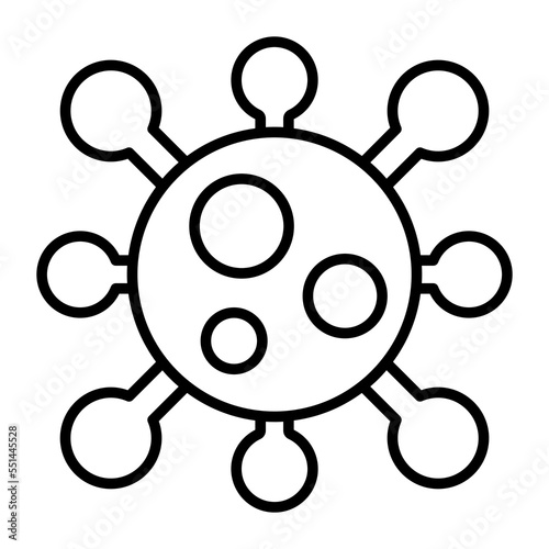 Trendy icon of bacteria, virus, germs