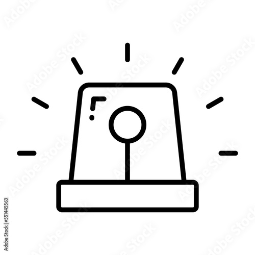 Emergency alarm vector icon in trend