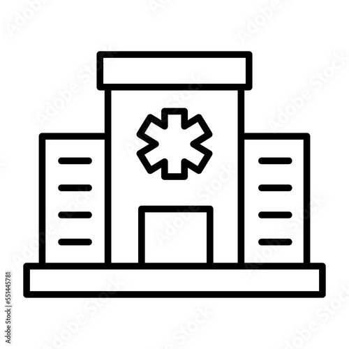 Hospital building vector icon, An editable design of health clinic
