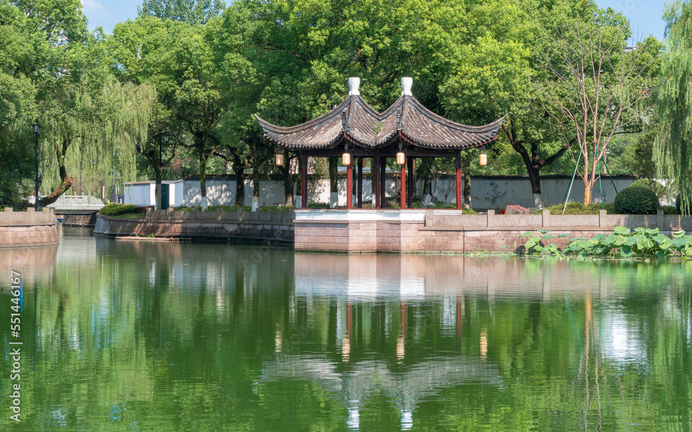 Lake Scenery of Tianyige Museum, Ningbo, Zhejiang, China