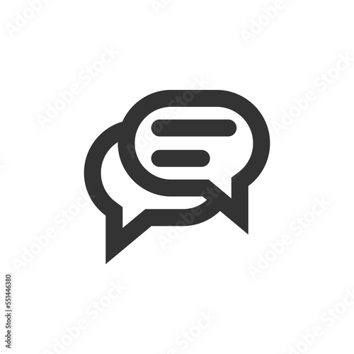 Chat speech bubble and dialog balloon line style vector icon