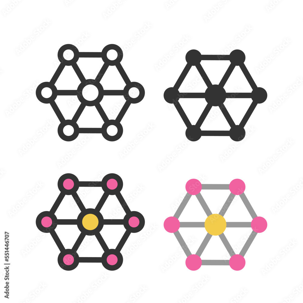 Atoms, molecules, dna, chromosomes outline vector icon set Atoms, molecules, dna, chromosomes outline vector icon set