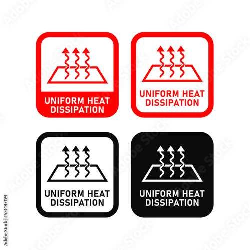 Uniform heat dissipation logo badge set. Suitable for business, technology and industry