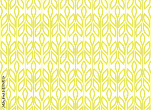 Flower geometric pattern. Seamless vector background. White and yellow ornament. Ornament for fabric, wallpaper, packaging. Decorative print