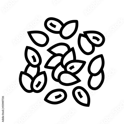 linum grain food line icon vector. linum grain food sign. isolated contour symbol black illustration