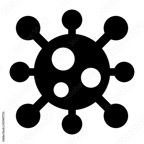 Trendy icon of bacteria, virus, germs