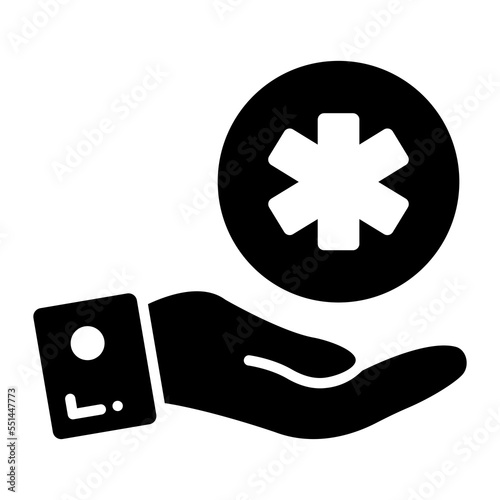 Medical charity for hospital icon trend of donation