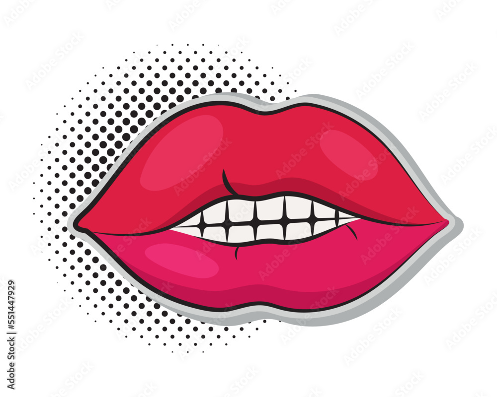 female lips pop art