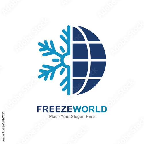 Sow world logo vector template. Suitable for business, web, internet, technology, weather and global symbol