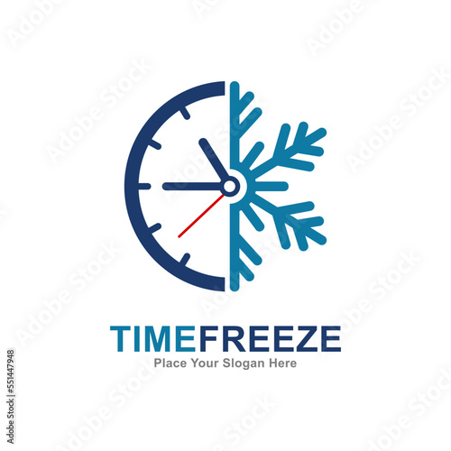Time freeze logo vector template. Suitable for business, weather and time symbol