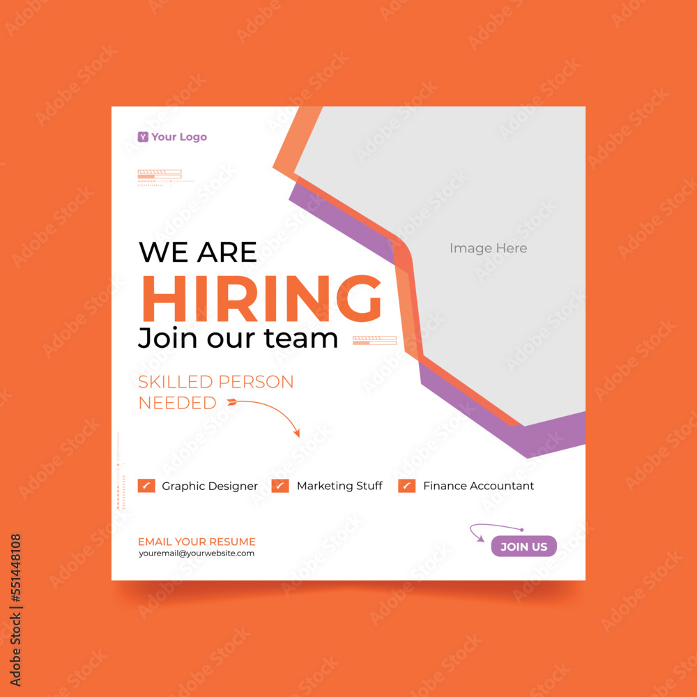 We are hiring post template for social media banner post We are hiring post template for social media banner post