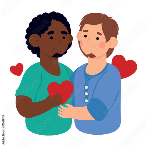 multiethnic gay couple
