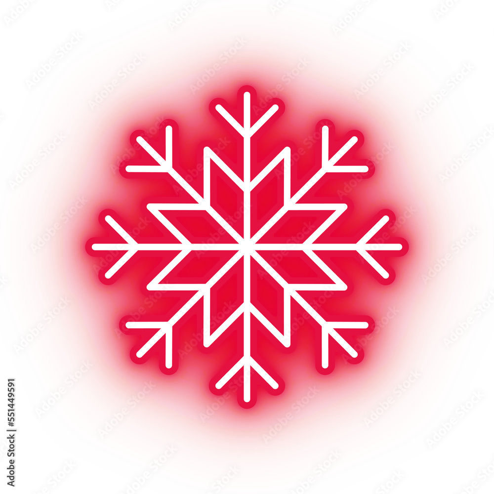 Neon red snowflake icon, snowflake on transparent background Neon red snowflake icon, snowflake on transparent background