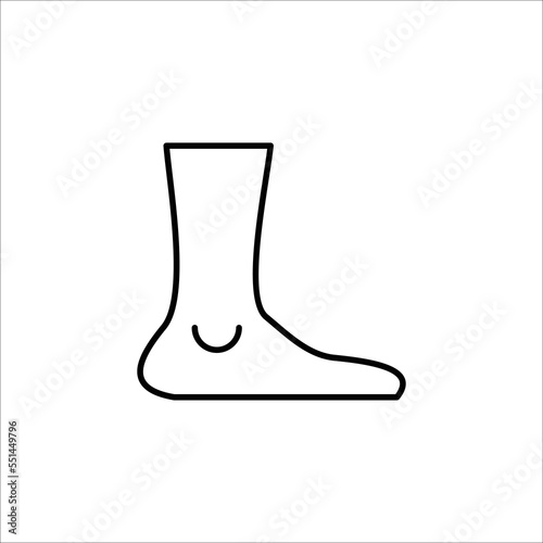 foot icon. outline icon
