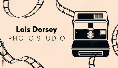 Photo studio, business card for photographers