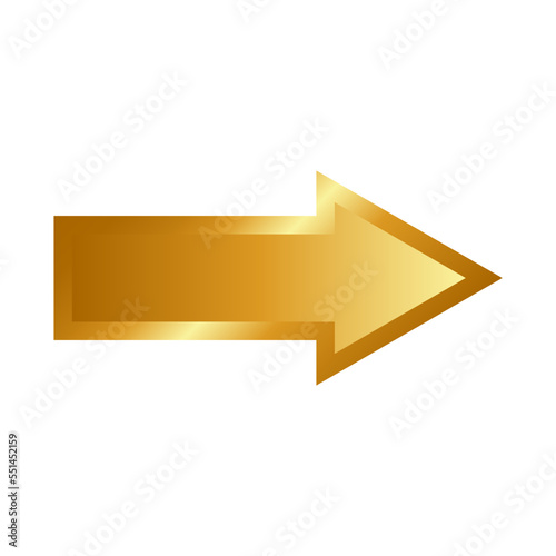 Golden arrow sign.