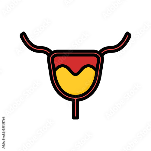 bladder icon. filled icon