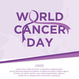 World Cancer Day  poster or banner background