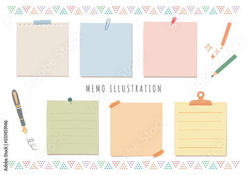 メモ用紙のイラスト